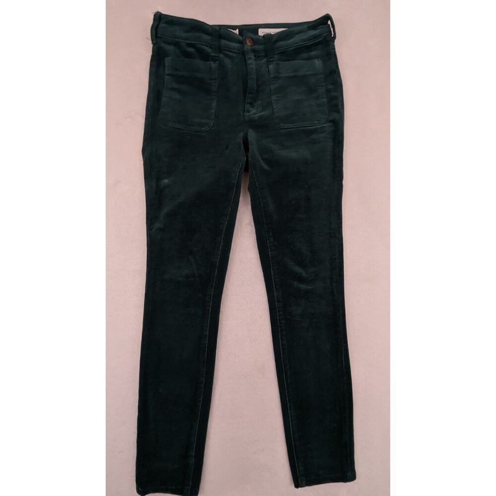 Pilcro and the Letterpress Size 27 Women's Green Corduroy Pants Pockets 0351